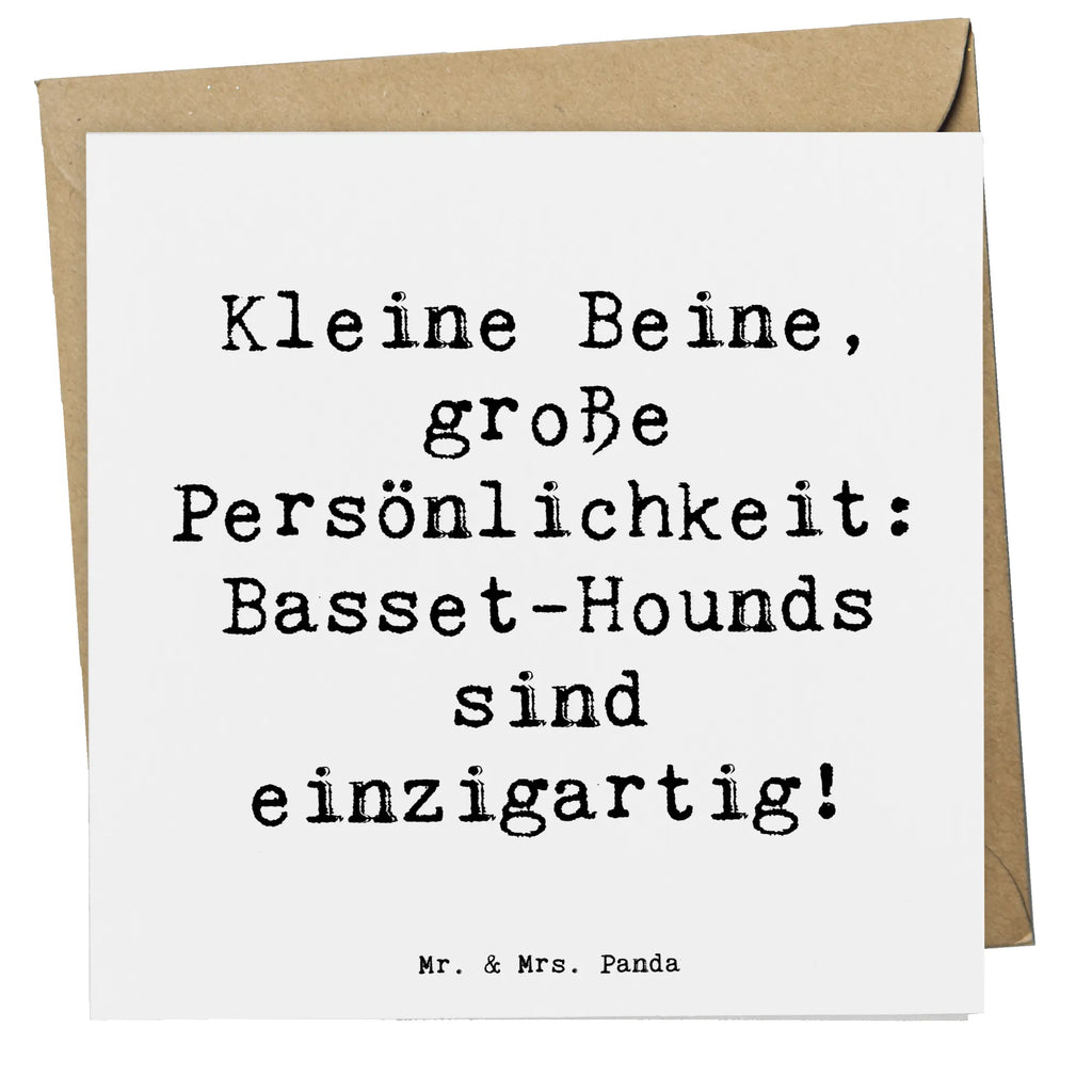 Deluxe Card Saying Kleine Beine, große Persönlichkeit: Basset-Hounds sind einzigartig! Hochzeitskarte, Klappkarte, Glückwunschkarte, Hochwertige Grußkarte, Karte, Einladungskarte, Grußkarte, Geburtstagskarte, Hochwertige Klappkarte, Hund, Hunderasse, Rassehund, Hundebesitzer, Geschenk, Tierfreund, Schenken, Welpe