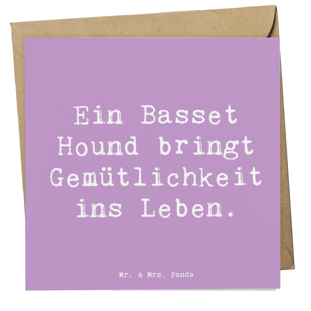 Deluxe Karte Spruch Basset Hound Gemütlichkeit Grußkarte, Karte, Einladungskarte, Geburtstagskarte, Hochwertige Grußkarte, Glückwunschkarte, Hochzeitskarte, Klappkarte, Hochwertige Klappkarte, Hund, Hunderasse, Rassehund, Hundebesitzer, Geschenk, Tierfreund, Schenken, Welpe