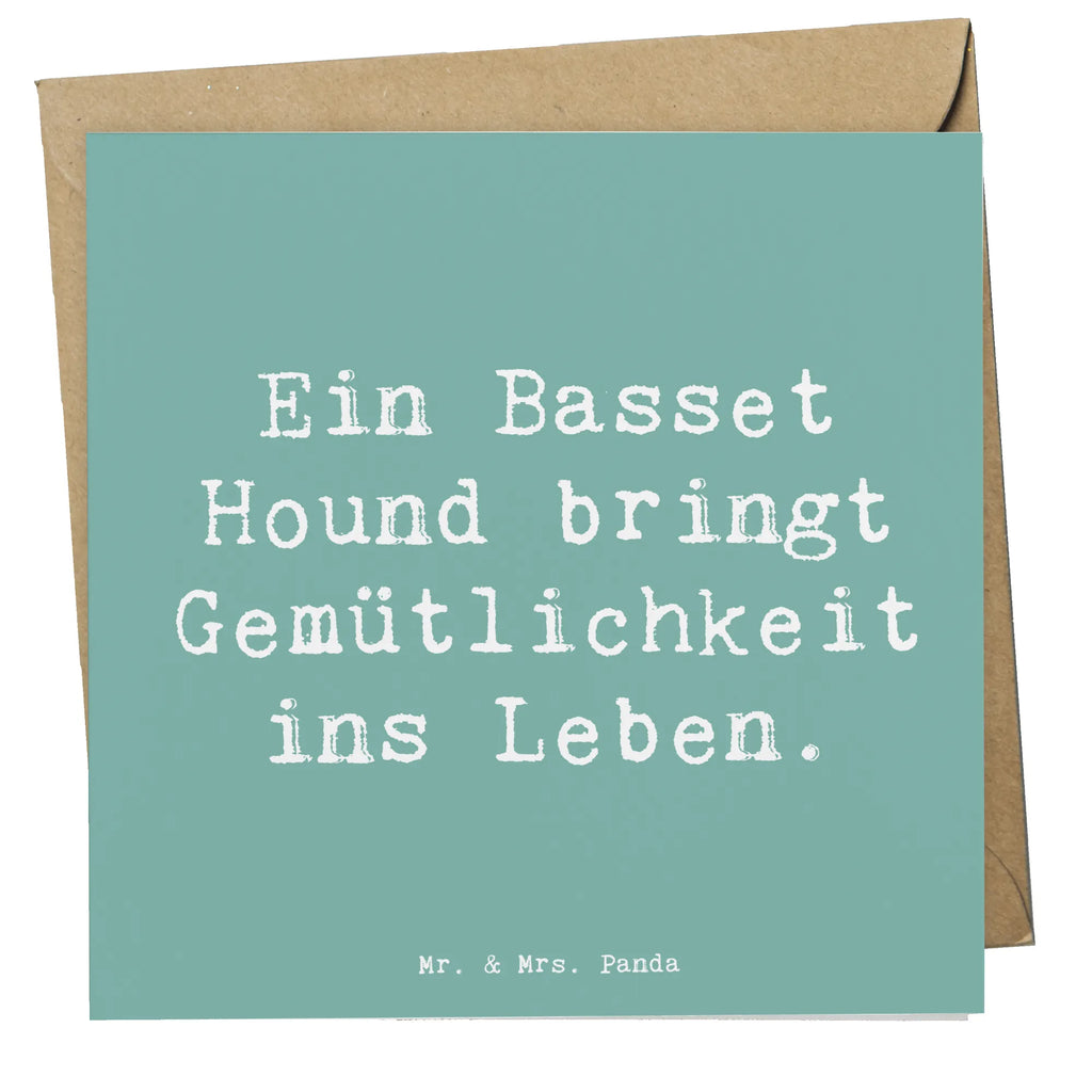 Deluxe Karte Spruch Basset Hound Gemütlichkeit Grußkarte, Karte, Einladungskarte, Geburtstagskarte, Hochwertige Grußkarte, Glückwunschkarte, Hochzeitskarte, Klappkarte, Hochwertige Klappkarte, Hund, Hunderasse, Rassehund, Hundebesitzer, Geschenk, Tierfreund, Schenken, Welpe