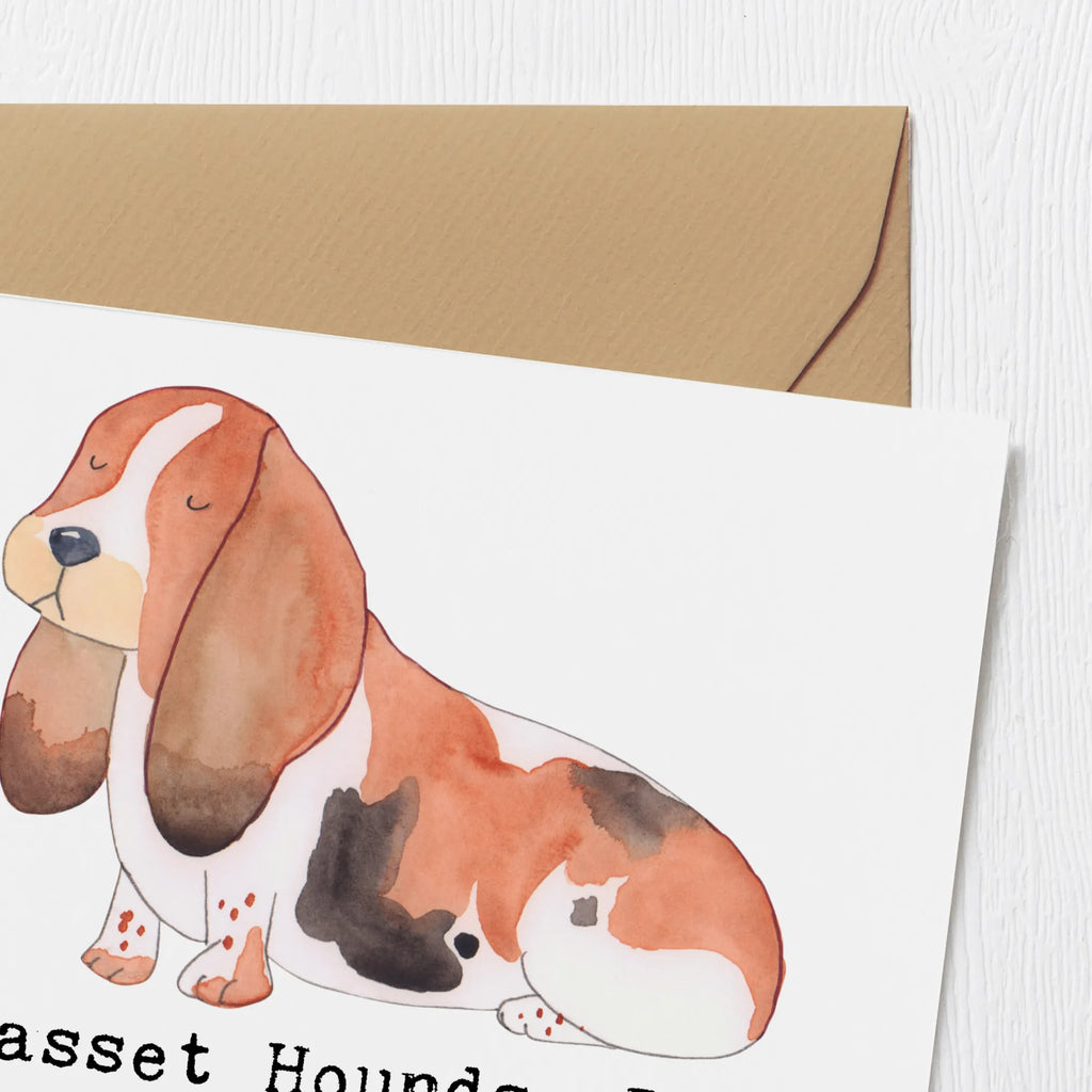 Deluxe Karte Basset Hound Freund Hochwertige Klappkarte, Karte, Klappkarte, Geburtstagskarte, Hochwertige Grußkarte, Einladungskarte, Glückwunschkarte, Grußkarte, Hochzeitskarte, Hund, Hunderasse, Rassehund, Hundebesitzer, Geschenk, Tierfreund, Schenken, Welpe