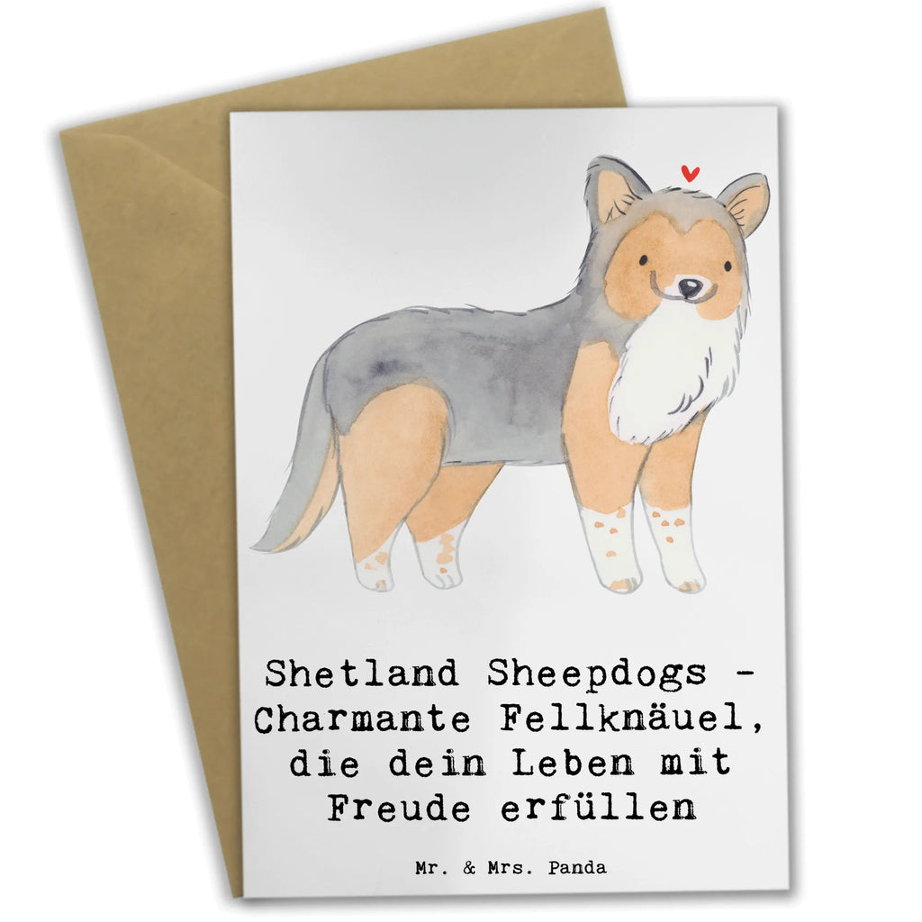 Greetings card Shetland Sheepdogs - Charmante Fellknäuel, die dein Leben mit Freude erfüllen Glückwunschkarte, Einladungskarte, Geburtstagskarte, Ansichtskarten, Grußkarte, Karte, Klappkarte, Hochzeitskarte, Hund, Hunderasse, Rassehund, Hundebesitzer, Geschenk, Tierfreund, Schenken, Welpe