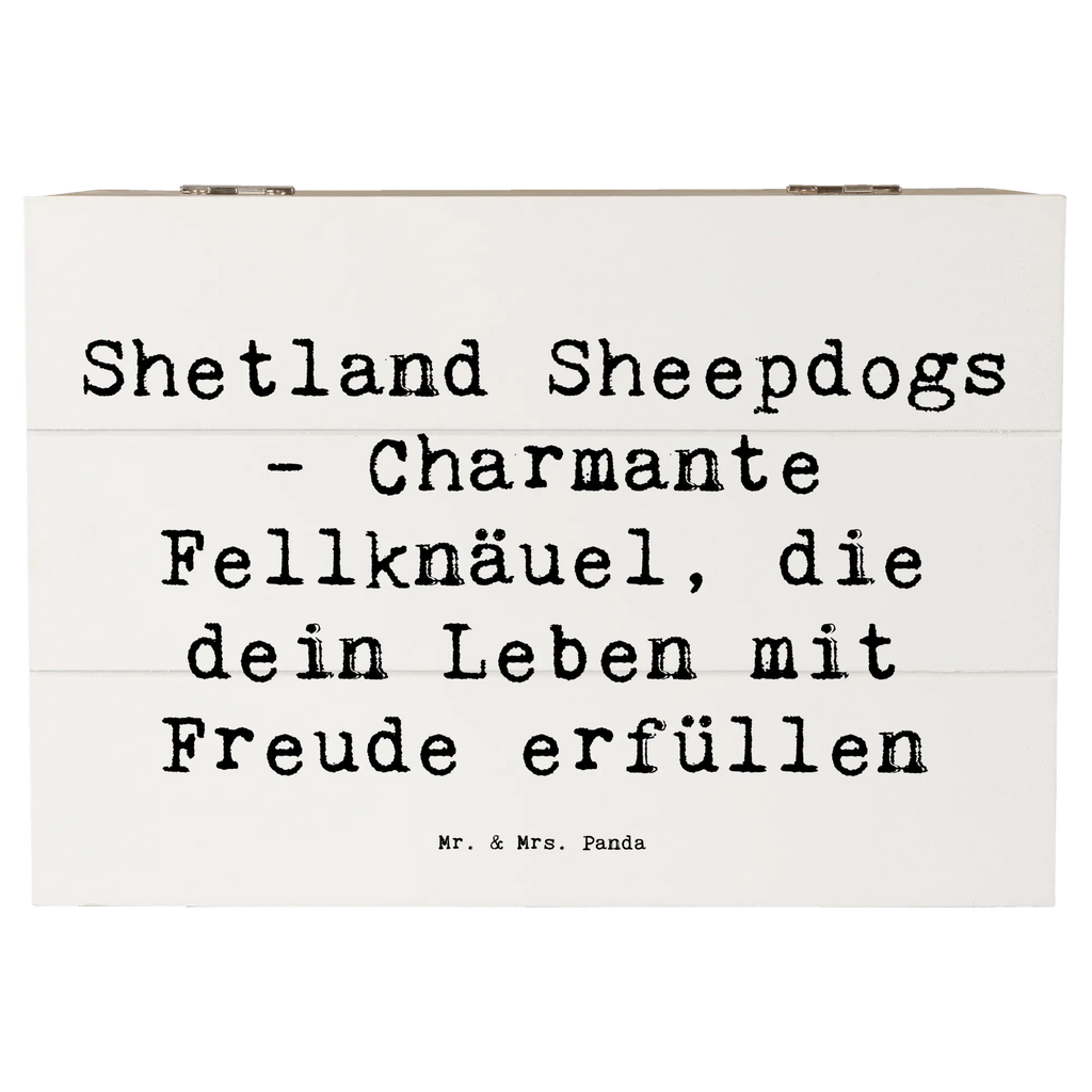 Holzkiste Spruch Shetland Sheepdog Glücksbringer Erinnerungskiste, Erinnerungsbox, Holzkiste, Truhe, Schatzkiste, XXL, Geschenkdose, Dekokiste, Aufbewahrungsbox, Geschenkbox, Schatulle, Kiste, Hund, Hunderasse, Rassehund, Hundebesitzer, Geschenk, Tierfreund, Schenken, Welpe
