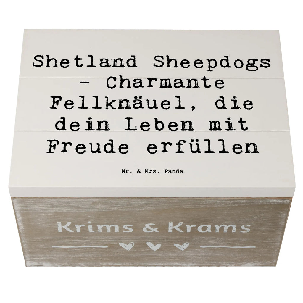 Holzkiste Spruch Shetland Sheepdog Glücksbringer Erinnerungskiste, Erinnerungsbox, Holzkiste, Truhe, Schatzkiste, XXL, Geschenkdose, Dekokiste, Aufbewahrungsbox, Geschenkbox, Schatulle, Kiste, Hund, Hunderasse, Rassehund, Hundebesitzer, Geschenk, Tierfreund, Schenken, Welpe