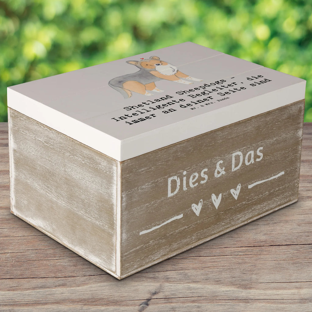 Holzkiste Shetland Sheepdog Freund Dekokiste, Schatulle, Geschenkdose, Truhe, Schatzkiste, Holzkiste, Geschenkbox, Aufbewahrungsbox, Erinnerungskiste, Erinnerungsbox, Kiste, XXL, Hund, Hunderasse, Rassehund, Hundebesitzer, Geschenk, Tierfreund, Schenken, Welpe