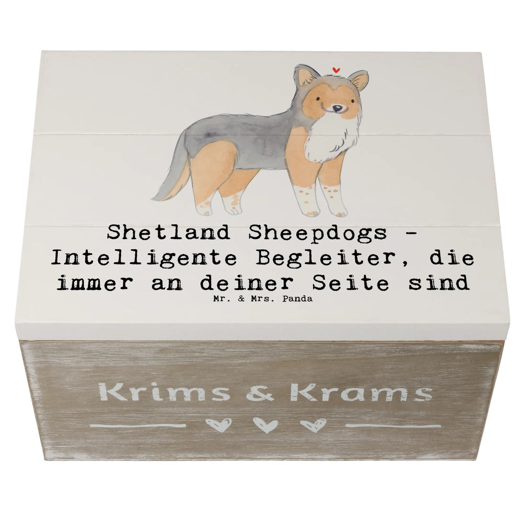 Holzkiste Shetland Sheepdog Freund Dekokiste, Schatulle, Geschenkdose, Truhe, Schatzkiste, Holzkiste, Geschenkbox, Aufbewahrungsbox, Erinnerungskiste, Erinnerungsbox, Kiste, XXL, Hund, Hunderasse, Rassehund, Hundebesitzer, Geschenk, Tierfreund, Schenken, Welpe