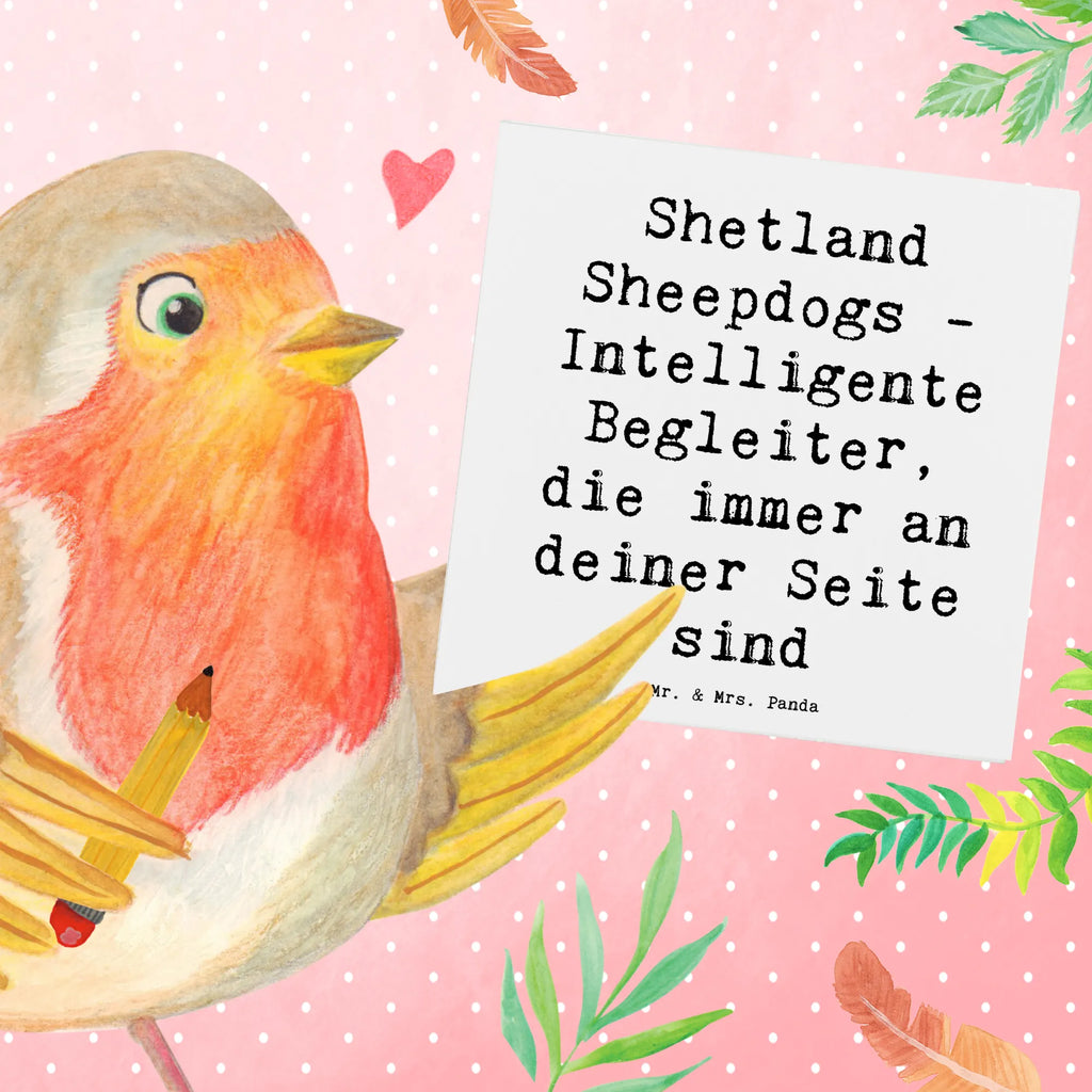 Deluxe Card Saying Shetland Sheepdogs - Intelligente Begleiter, die immer an deiner Seite sind Hochwertige Klappkarte, Klappkarte, Hochzeitskarte, Karte, Hochwertige Grußkarte, Glückwunschkarte, Geburtstagskarte, Einladungskarte, Grußkarte, Hund, Hunderasse, Rassehund, Hundebesitzer, Geschenk, Tierfreund, Schenken, Welpe