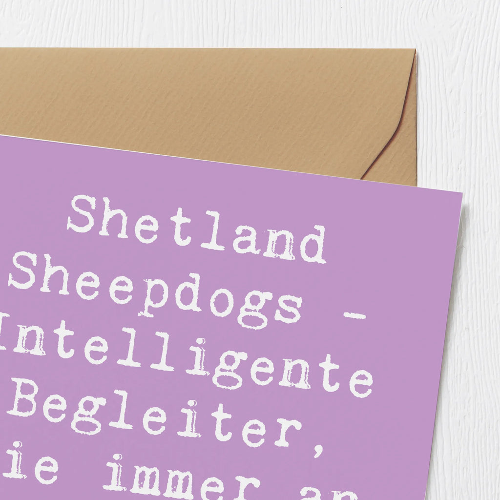 Deluxe Card Saying Shetland Sheepdogs - Intelligente Begleiter, die immer an deiner Seite sind Hochwertige Klappkarte, Klappkarte, Hochzeitskarte, Karte, Hochwertige Grußkarte, Glückwunschkarte, Geburtstagskarte, Einladungskarte, Grußkarte, Hund, Hunderasse, Rassehund, Hundebesitzer, Geschenk, Tierfreund, Schenken, Welpe