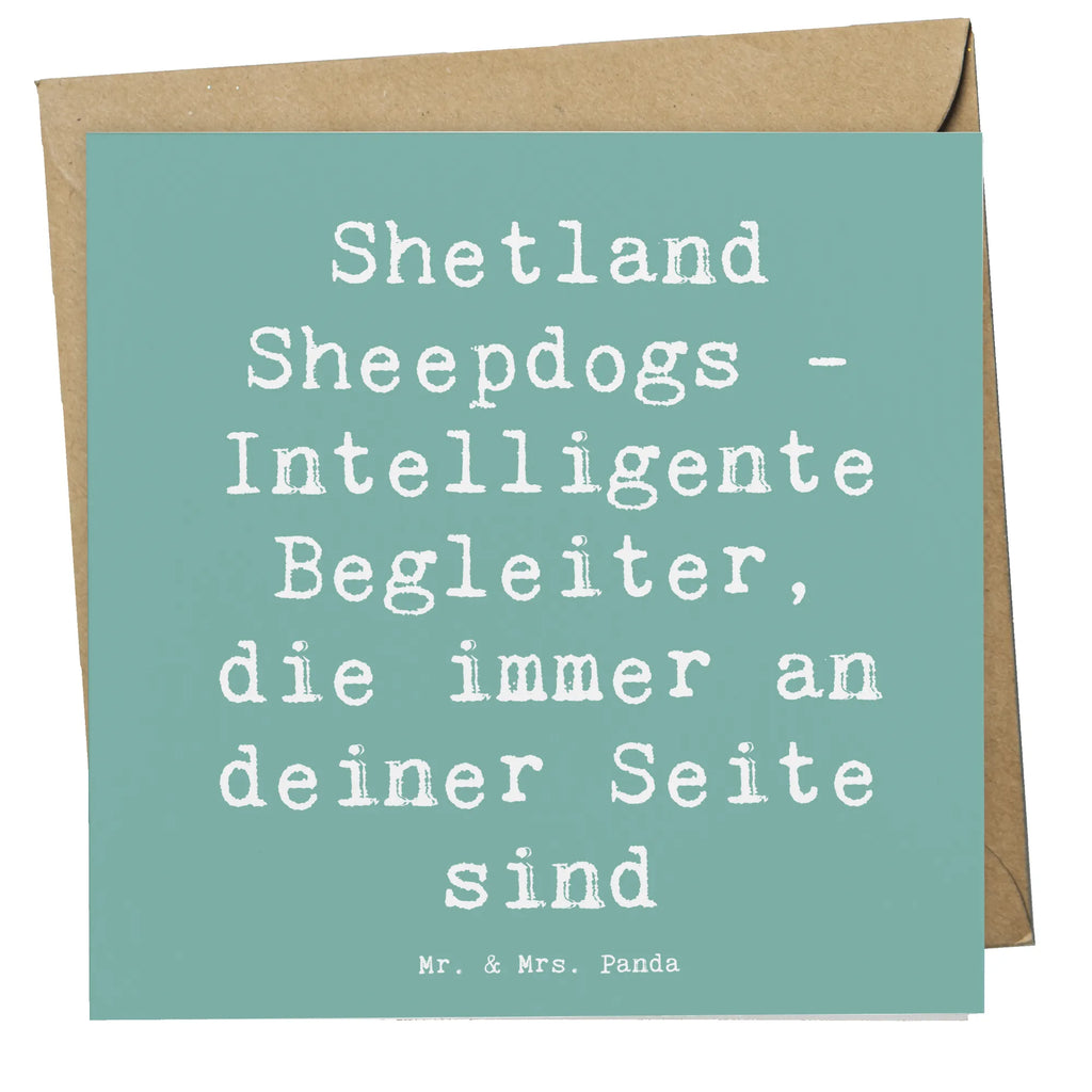 Deluxe Card Saying Shetland Sheepdogs - Intelligente Begleiter, die immer an deiner Seite sind Hochwertige Klappkarte, Klappkarte, Hochzeitskarte, Karte, Hochwertige Grußkarte, Glückwunschkarte, Geburtstagskarte, Einladungskarte, Grußkarte, Hund, Hunderasse, Rassehund, Hundebesitzer, Geschenk, Tierfreund, Schenken, Welpe