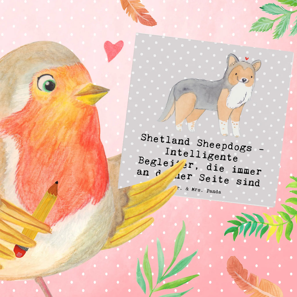 Deluxe Card Shetland Sheepdogs - Intelligente Begleiter, die immer an deiner Seite sind Karte, Einladungskarte, Geburtstagskarte, Glückwunschkarte, Klappkarte, Hochwertige Klappkarte, Hochzeitskarte, Hochwertige Grußkarte, Grußkarte, Hund, Hunderasse, Rassehund, Hundebesitzer, Geschenk, Tierfreund, Schenken, Welpe