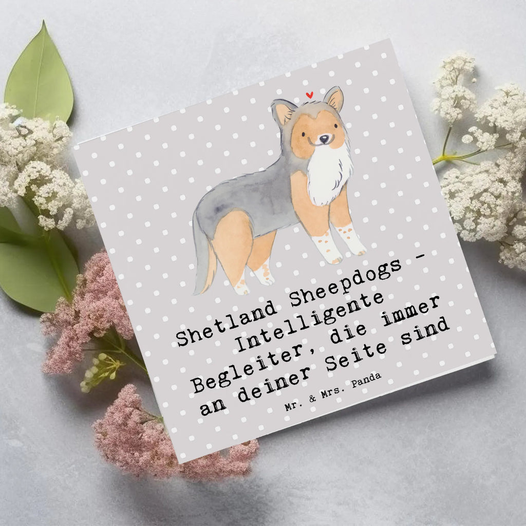 Deluxe Card Shetland Sheepdogs - Intelligente Begleiter, die immer an deiner Seite sind Karte, Einladungskarte, Geburtstagskarte, Glückwunschkarte, Klappkarte, Hochwertige Klappkarte, Hochzeitskarte, Hochwertige Grußkarte, Grußkarte, Hund, Hunderasse, Rassehund, Hundebesitzer, Geschenk, Tierfreund, Schenken, Welpe