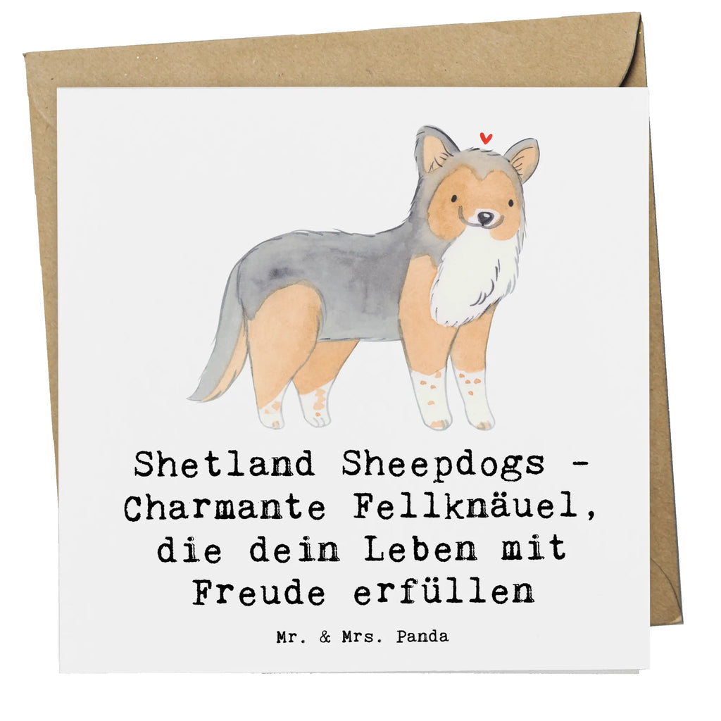 Deluxe Card Shetland Sheepdogs - Charmante Fellknäuel, die dein Leben mit Freude erfüllen Grußkarte, Glückwunschkarte, Einladungskarte, Hochwertige Klappkarte, Klappkarte, Hochwertige Grußkarte, Karte, Hochzeitskarte, Geburtstagskarte, Hund, Hunderasse, Rassehund, Hundebesitzer, Geschenk, Tierfreund, Schenken, Welpe