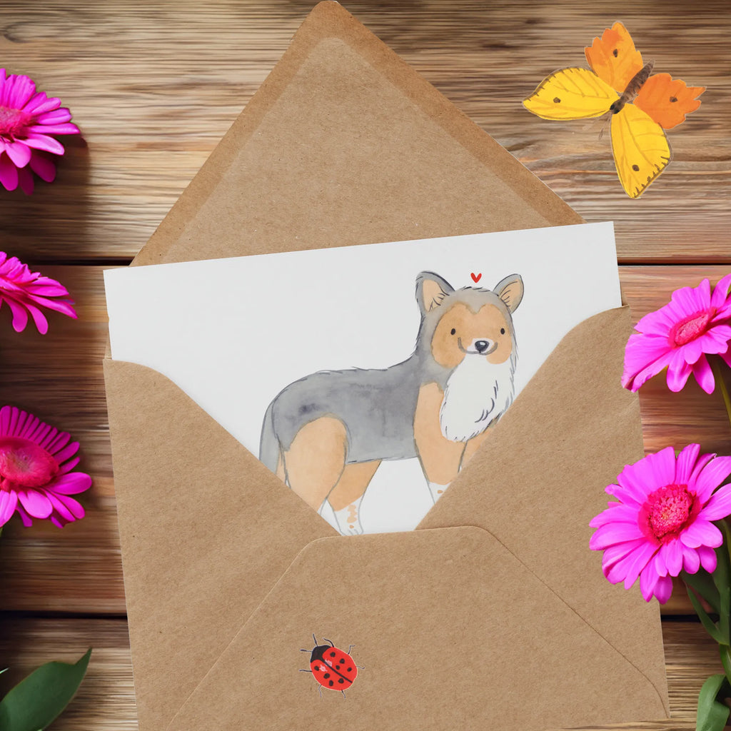 Deluxe Card Shetland Sheepdogs - Charmante Fellknäuel, die dein Leben mit Freude erfüllen Grußkarte, Glückwunschkarte, Einladungskarte, Hochwertige Klappkarte, Klappkarte, Hochwertige Grußkarte, Karte, Hochzeitskarte, Geburtstagskarte, Hund, Hunderasse, Rassehund, Hundebesitzer, Geschenk, Tierfreund, Schenken, Welpe