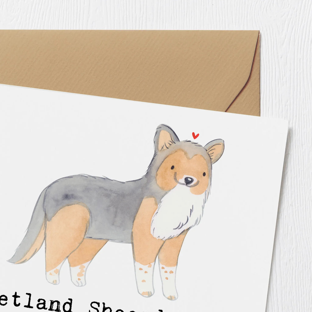 Deluxe Card Shetland Sheepdogs - Charmante Fellknäuel, die dein Leben mit Freude erfüllen Grußkarte, Glückwunschkarte, Einladungskarte, Hochwertige Klappkarte, Klappkarte, Hochwertige Grußkarte, Karte, Hochzeitskarte, Geburtstagskarte, Hund, Hunderasse, Rassehund, Hundebesitzer, Geschenk, Tierfreund, Schenken, Welpe