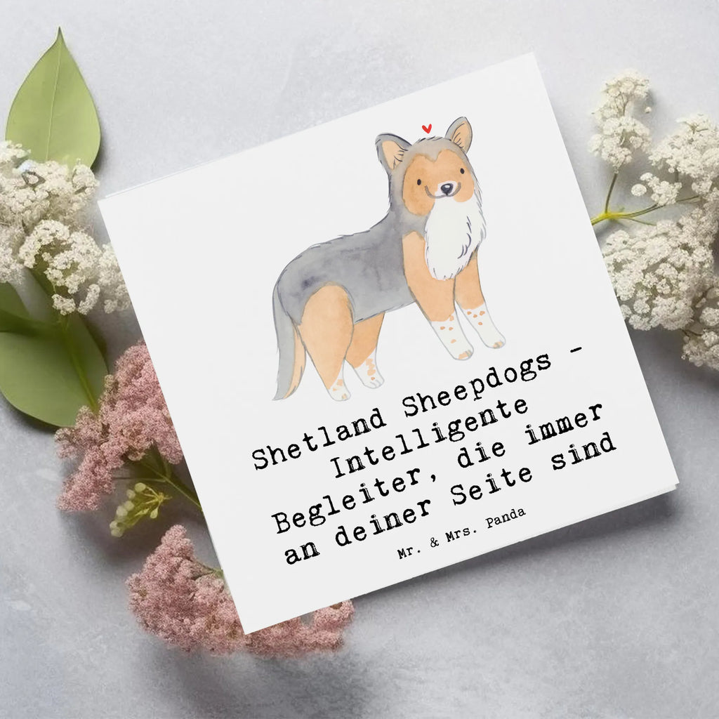Deluxe Card Shetland Sheepdogs - Intelligente Begleiter, die immer an deiner Seite sind Karte, Einladungskarte, Geburtstagskarte, Glückwunschkarte, Klappkarte, Hochwertige Klappkarte, Hochzeitskarte, Hochwertige Grußkarte, Grußkarte, Hund, Hunderasse, Rassehund, Hundebesitzer, Geschenk, Tierfreund, Schenken, Welpe