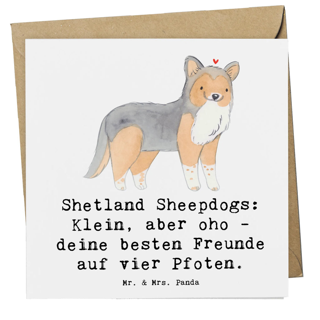 Deluxe Card Shetland Sheepdogs: Klein, aber oho - deine besten Freunde auf vier Pfoten. Karte, Glückwunschkarte, Hochwertige Klappkarte, Hochwertige Grußkarte, Hochzeitskarte, Einladungskarte, Klappkarte, Grußkarte, Geburtstagskarte, Hund, Hunderasse, Rassehund, Hundebesitzer, Geschenk, Tierfreund, Schenken, Welpe