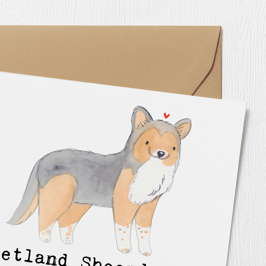 Deluxe Card Shetland Sheepdogs: Klein, aber oho - deine besten Freunde auf vier Pfoten. Karte, Glückwunschkarte, Hochwertige Klappkarte, Hochwertige Grußkarte, Hochzeitskarte, Einladungskarte, Klappkarte, Grußkarte, Geburtstagskarte, Hund, Hunderasse, Rassehund, Hundebesitzer, Geschenk, Tierfreund, Schenken, Welpe