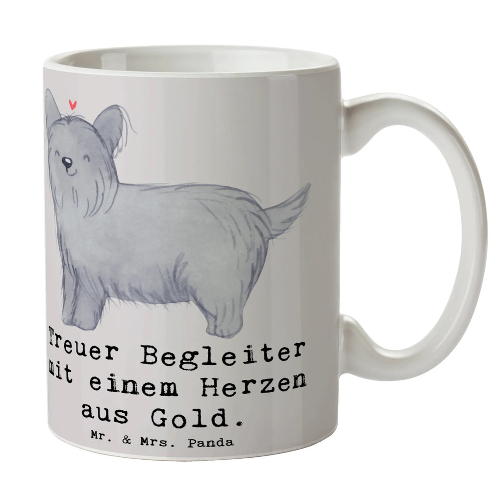 Mug Treuer Begleiter mit einem Herzen aus Gold. Bürotasse, Keramiktasse, Tasse mit Motiven, Kaffeetasse, Porzellantasse, Geschenktasse, Tasse, Teetasse, Tasse mit Zitaten, Hund, Hunderasse, Rassehund, Hundebesitzer, Geschenk, Tierfreund, Schenken, Welpe