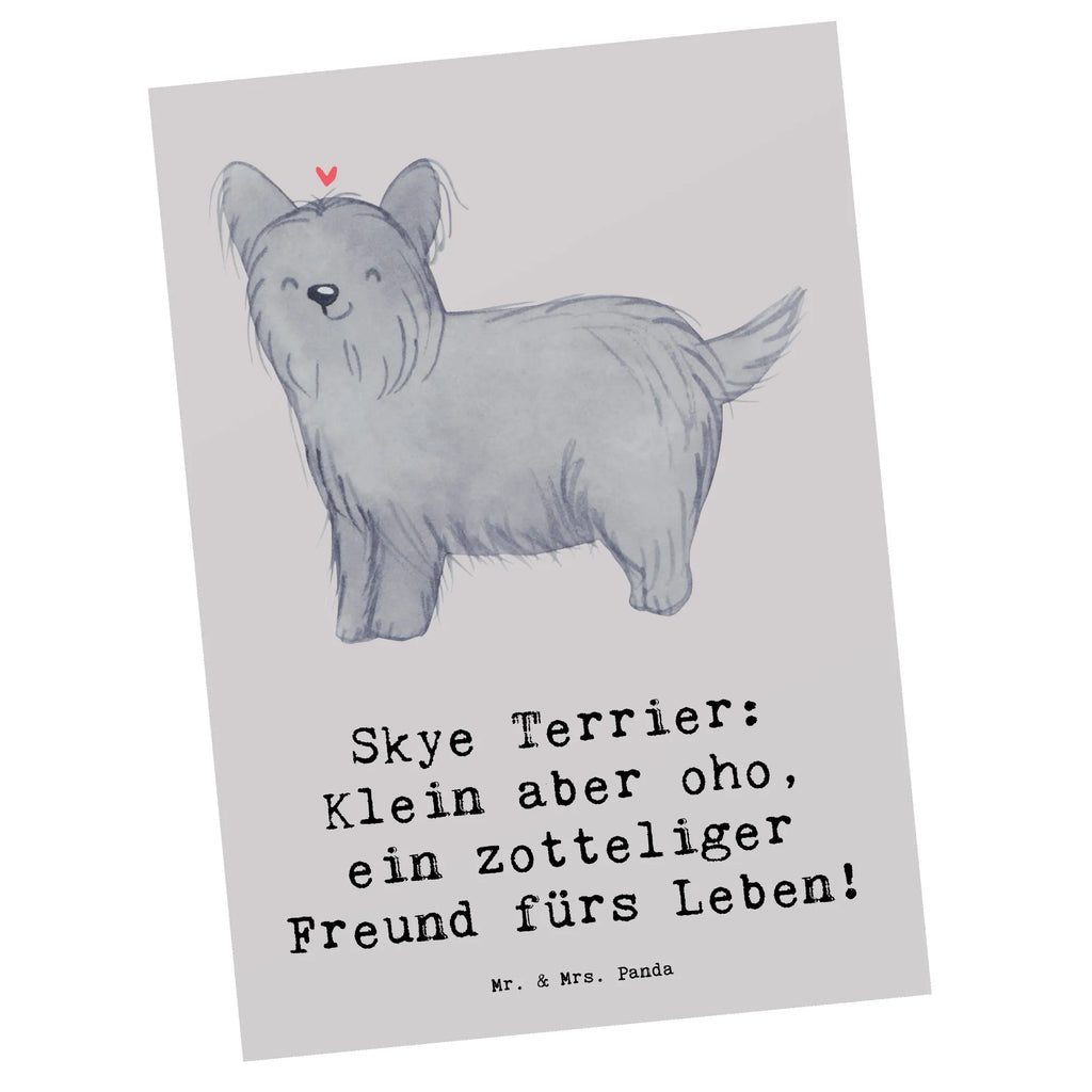 Postcard Skye Terrier: Klein aber oho, ein zotteliger Freund fürs Leben! Einladungskarte, Dankeskarte, Ansichtskarten, Ansichtskarte, Postkarte, Einladungskarten Geburtstag, Karte, Geschenkkarte, Grußkarte, Einladung, Einladung Geburtstag, Geburtstagskarte, Hund, Hunderasse, Rassehund, Hundebesitzer, Geschenk, Tierfreund, Schenken, Welpe