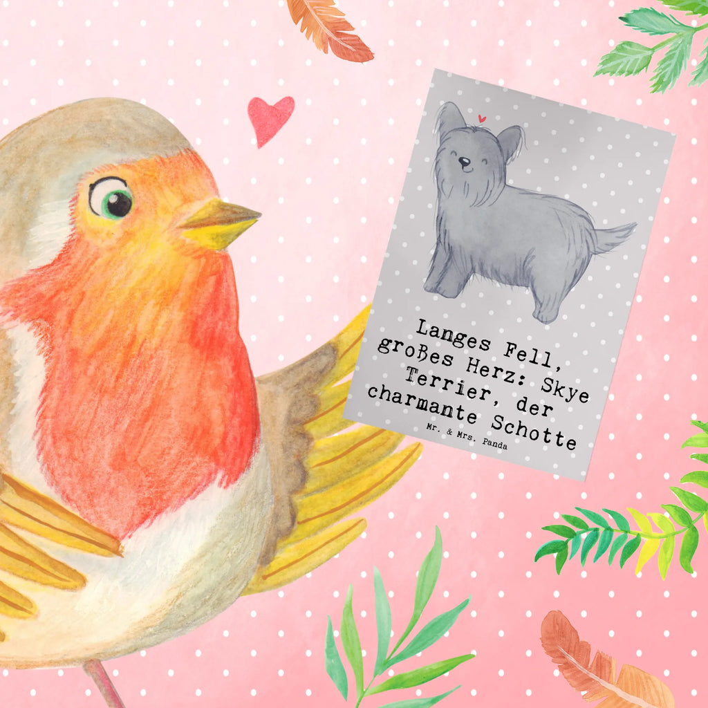 Greetings card Langes Fell, großes Herz: Skye Terrier, der charmante Schotte Karte, Geburtstagskarte, Grußkarte, Ansichtskarten, Einladungskarte, Klappkarte, Hochzeitskarte, Glückwunschkarte, Hund, Hunderasse, Rassehund, Hundebesitzer, Geschenk, Tierfreund, Schenken, Welpe