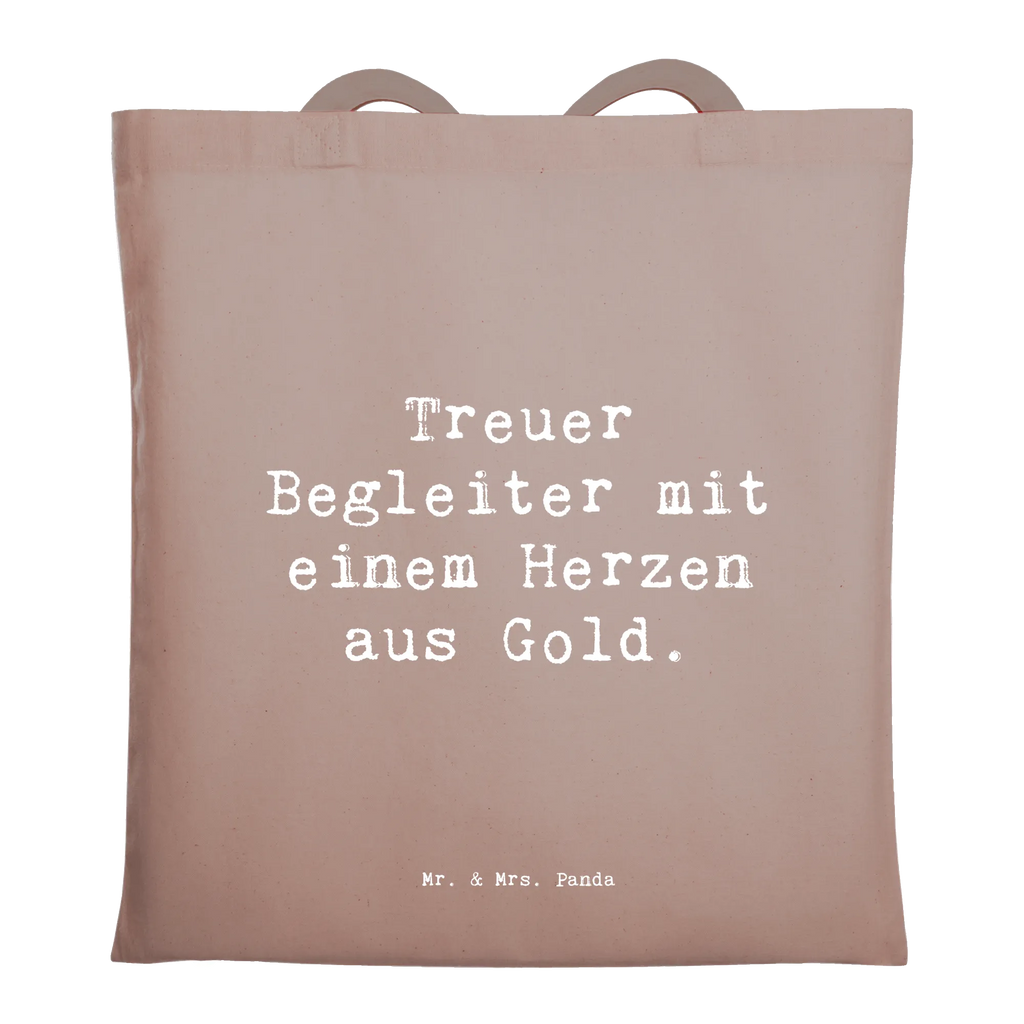 Tote bag Saying Treuer Begleiter mit einem Herzen aus Gold. Beuteltasche, Laptoptasche, Stoffbeutel, Strandtasche, Einkaufstüte, Tasche, Stofftasche, Schultertasche, Badetasche, Einkaufstasche, Jutebeutel, Shopper, Tragetasche, Umhängetasche, Beutel, Jutetasche, Hund, Hunderasse, Rassehund, Hundebesitzer, Geschenk, Tierfreund, Schenken, Welpe