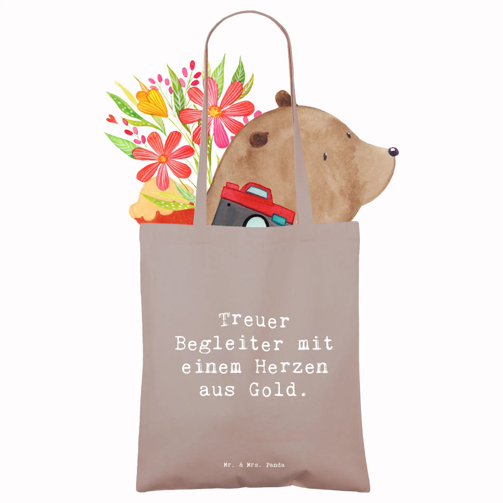 Tote bag Saying Treuer Begleiter mit einem Herzen aus Gold. Beuteltasche, Laptoptasche, Stoffbeutel, Strandtasche, Einkaufstüte, Tasche, Stofftasche, Schultertasche, Badetasche, Einkaufstasche, Jutebeutel, Shopper, Tragetasche, Umhängetasche, Beutel, Jutetasche, Hund, Hunderasse, Rassehund, Hundebesitzer, Geschenk, Tierfreund, Schenken, Welpe