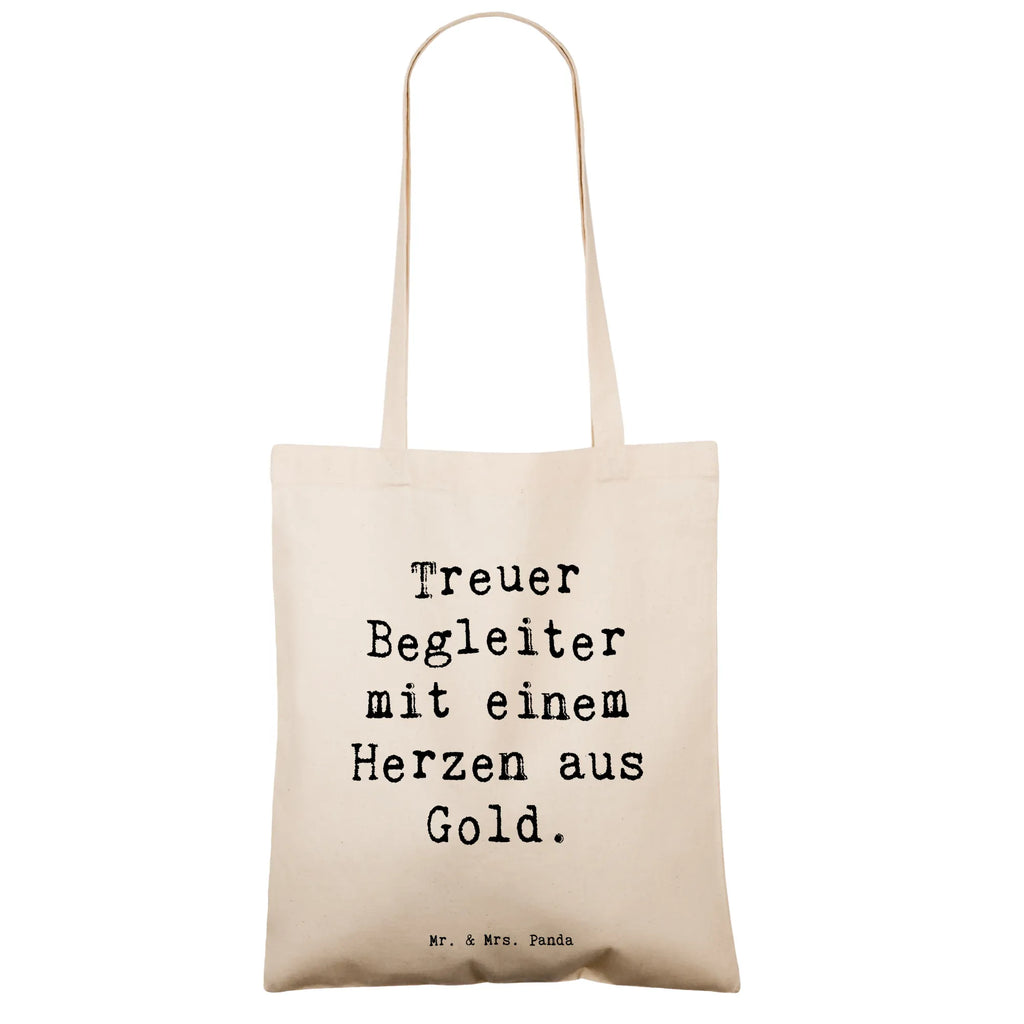 Tote bag Saying Treuer Begleiter mit einem Herzen aus Gold. Beuteltasche, Laptoptasche, Stoffbeutel, Strandtasche, Einkaufstüte, Tasche, Stofftasche, Schultertasche, Badetasche, Einkaufstasche, Jutebeutel, Shopper, Tragetasche, Umhängetasche, Beutel, Jutetasche, Hund, Hunderasse, Rassehund, Hundebesitzer, Geschenk, Tierfreund, Schenken, Welpe