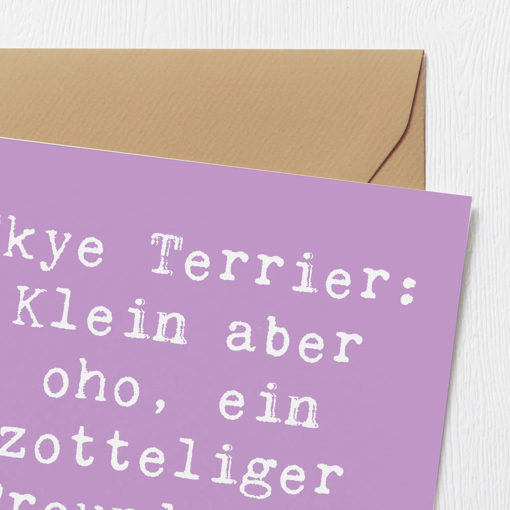 Deluxe Karte Spruch Skye Terrier Freund Karte, Hochzeitskarte, Glückwunschkarte, Geburtstagskarte, Grußkarte, Klappkarte, Hochwertige Grußkarte, Hochwertige Klappkarte, Einladungskarte, Hund, Hunderasse, Rassehund, Hundebesitzer, Geschenk, Tierfreund, Schenken, Welpe