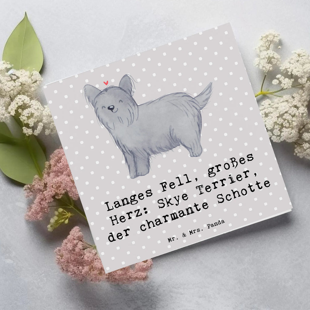 Deluxe Karte Skye Terrier Karte, Einladungskarte, Grußkarte, Hochwertige Grußkarte, Hochzeitskarte, Geburtstagskarte, Klappkarte, Glückwunschkarte, Hochwertige Klappkarte, Hund, Hunderasse, Rassehund, Hundebesitzer, Geschenk, Tierfreund, Schenken, Welpe