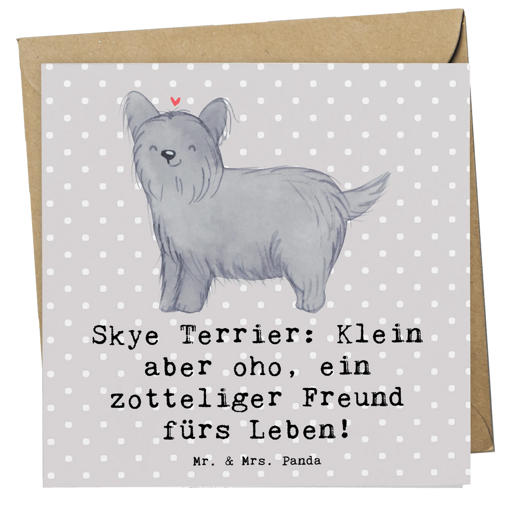 Deluxe Card Skye Terrier: Klein aber oho, ein zotteliger Freund fürs Leben! Einladungskarte, Grußkarte, Hochwertige Klappkarte, Hochwertige Grußkarte, Klappkarte, Hochzeitskarte, Karte, Geburtstagskarte, Glückwunschkarte, Hund, Hunderasse, Rassehund, Hundebesitzer, Geschenk, Tierfreund, Schenken, Welpe