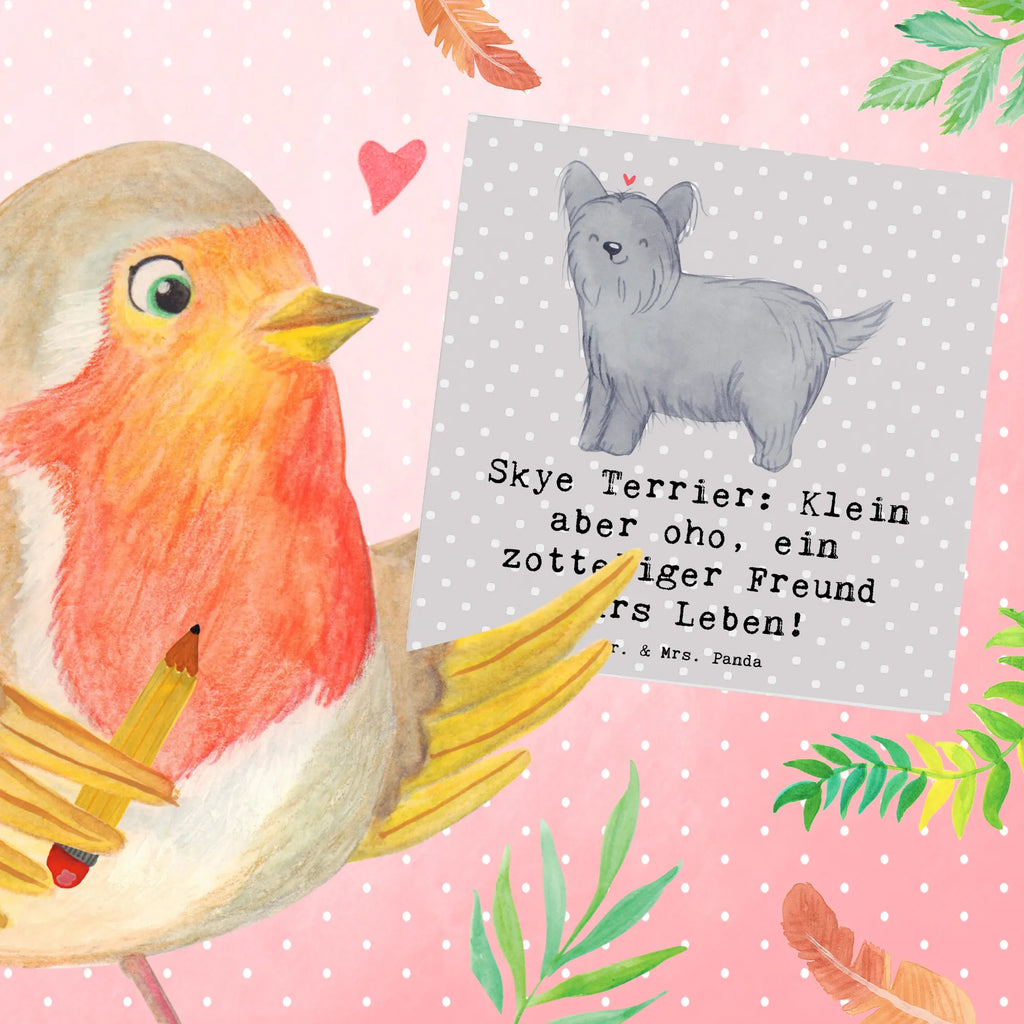 Deluxe Card Skye Terrier: Klein aber oho, ein zotteliger Freund fürs Leben! Einladungskarte, Grußkarte, Hochwertige Klappkarte, Hochwertige Grußkarte, Klappkarte, Hochzeitskarte, Karte, Geburtstagskarte, Glückwunschkarte, Hund, Hunderasse, Rassehund, Hundebesitzer, Geschenk, Tierfreund, Schenken, Welpe