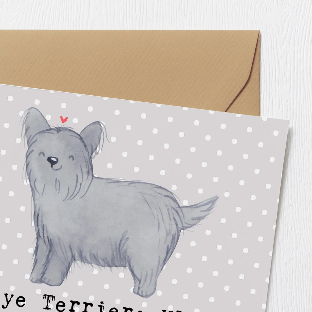 Deluxe Card Skye Terrier: Klein aber oho, ein zotteliger Freund fürs Leben! Einladungskarte, Grußkarte, Hochwertige Klappkarte, Hochwertige Grußkarte, Klappkarte, Hochzeitskarte, Karte, Geburtstagskarte, Glückwunschkarte, Hund, Hunderasse, Rassehund, Hundebesitzer, Geschenk, Tierfreund, Schenken, Welpe