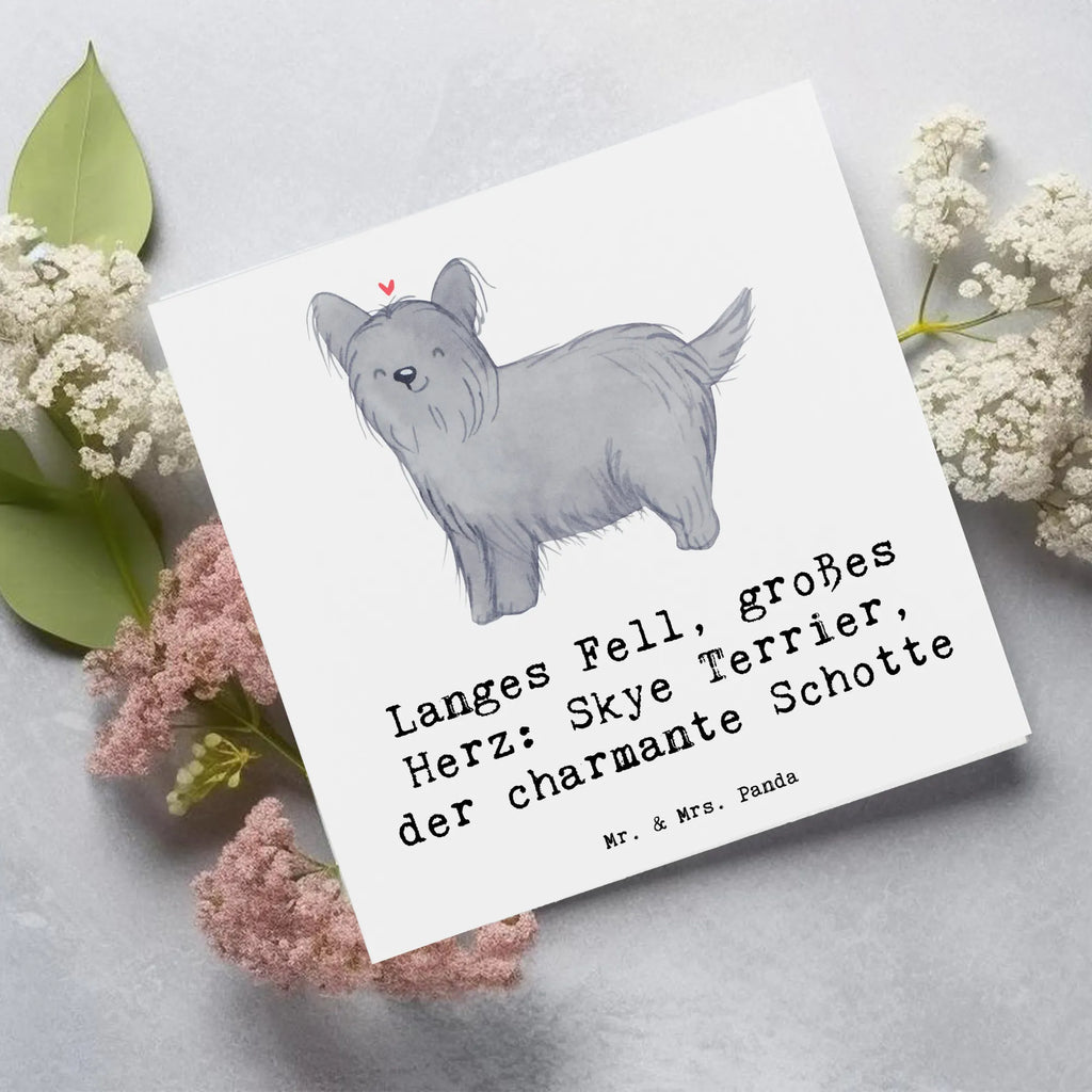 Deluxe Karte Skye Terrier Karte, Einladungskarte, Grußkarte, Hochwertige Grußkarte, Hochzeitskarte, Geburtstagskarte, Klappkarte, Glückwunschkarte, Hochwertige Klappkarte, Hund, Hunderasse, Rassehund, Hundebesitzer, Geschenk, Tierfreund, Schenken, Welpe