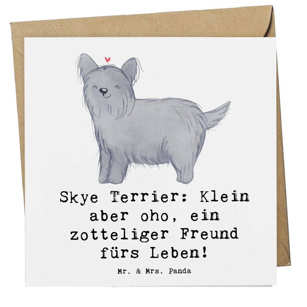 Deluxe Card Skye Terrier: Klein aber oho, ein zotteliger Freund fürs Leben! Einladungskarte, Grußkarte, Hochwertige Klappkarte, Hochwertige Grußkarte, Klappkarte, Hochzeitskarte, Karte, Geburtstagskarte, Glückwunschkarte, Hund, Hunderasse, Rassehund, Hundebesitzer, Geschenk, Tierfreund, Schenken, Welpe