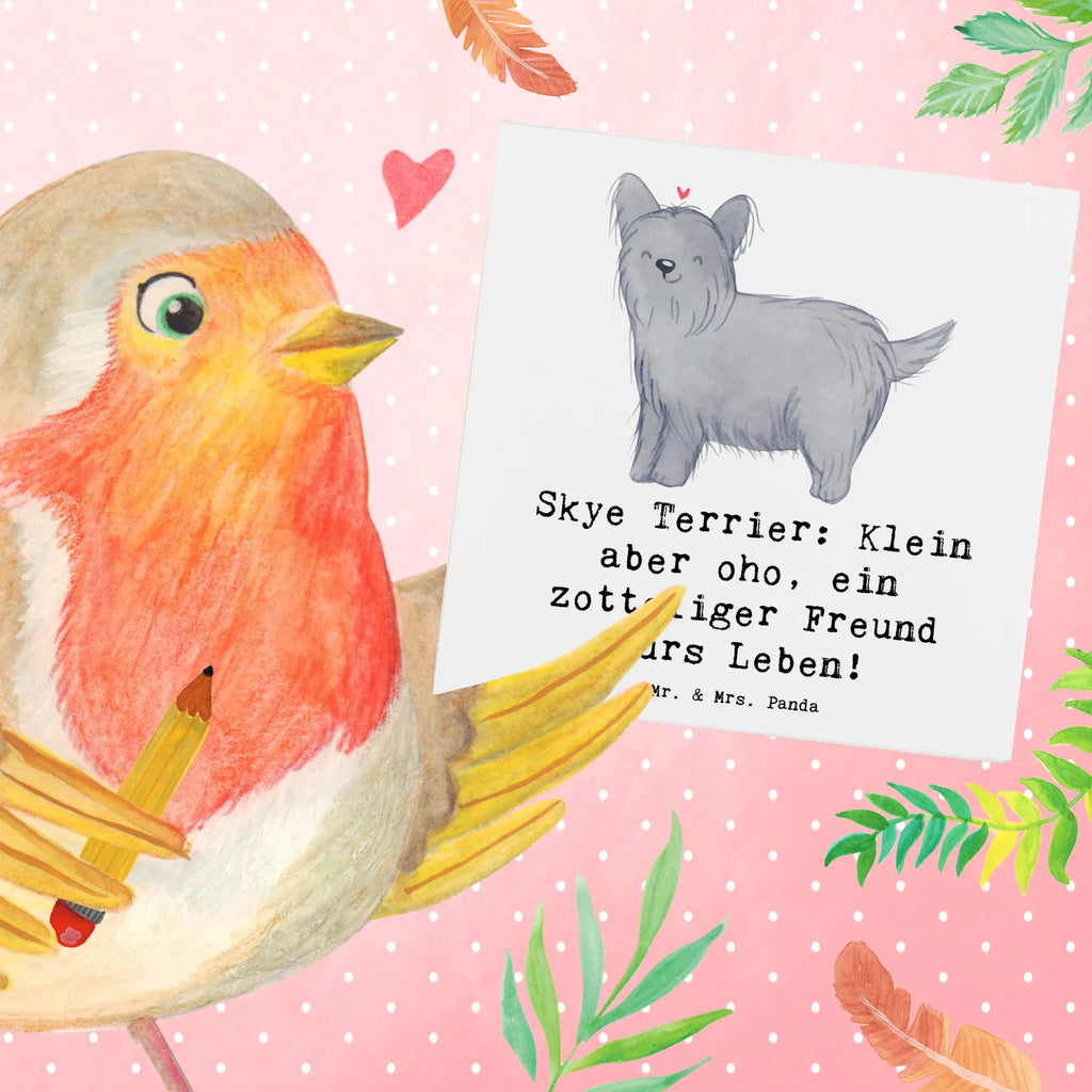 Deluxe Card Skye Terrier: Klein aber oho, ein zotteliger Freund fürs Leben! Einladungskarte, Grußkarte, Hochwertige Klappkarte, Hochwertige Grußkarte, Klappkarte, Hochzeitskarte, Karte, Geburtstagskarte, Glückwunschkarte, Hund, Hunderasse, Rassehund, Hundebesitzer, Geschenk, Tierfreund, Schenken, Welpe