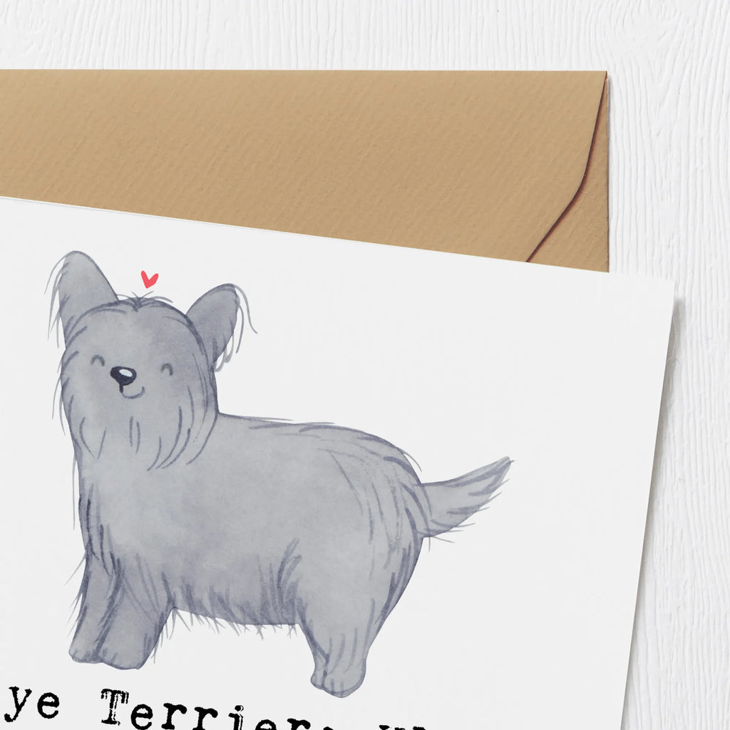 Deluxe Card Skye Terrier: Klein aber oho, ein zotteliger Freund fürs Leben! Einladungskarte, Grußkarte, Hochwertige Klappkarte, Hochwertige Grußkarte, Klappkarte, Hochzeitskarte, Karte, Geburtstagskarte, Glückwunschkarte, Hund, Hunderasse, Rassehund, Hundebesitzer, Geschenk, Tierfreund, Schenken, Welpe