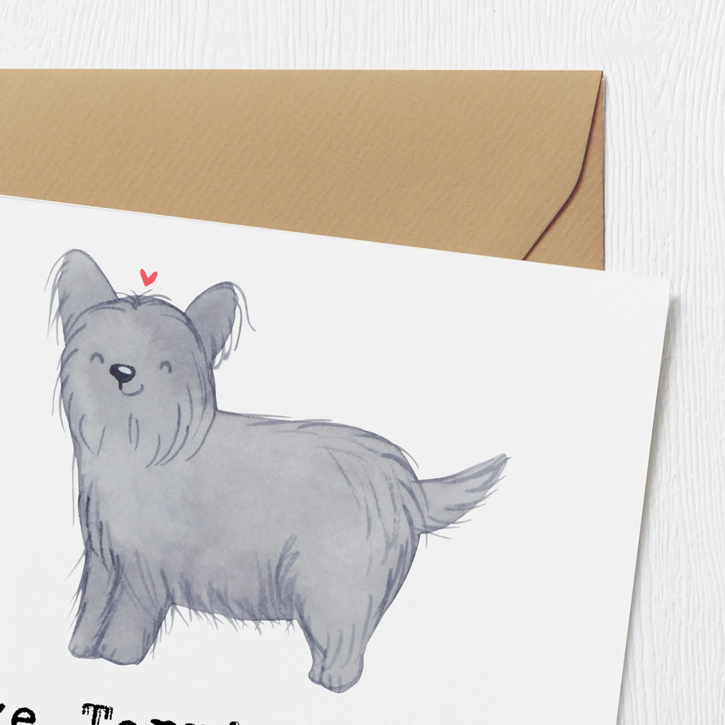 Deluxe Karte Skye Terrier Liebe Einladungskarte, Hochwertige Grußkarte, Glückwunschkarte, Geburtstagskarte, Karte, Grußkarte, Klappkarte, Hochzeitskarte, Hochwertige Klappkarte, Hund, Hunderasse, Rassehund, Hundebesitzer, Geschenk, Tierfreund, Schenken, Welpe