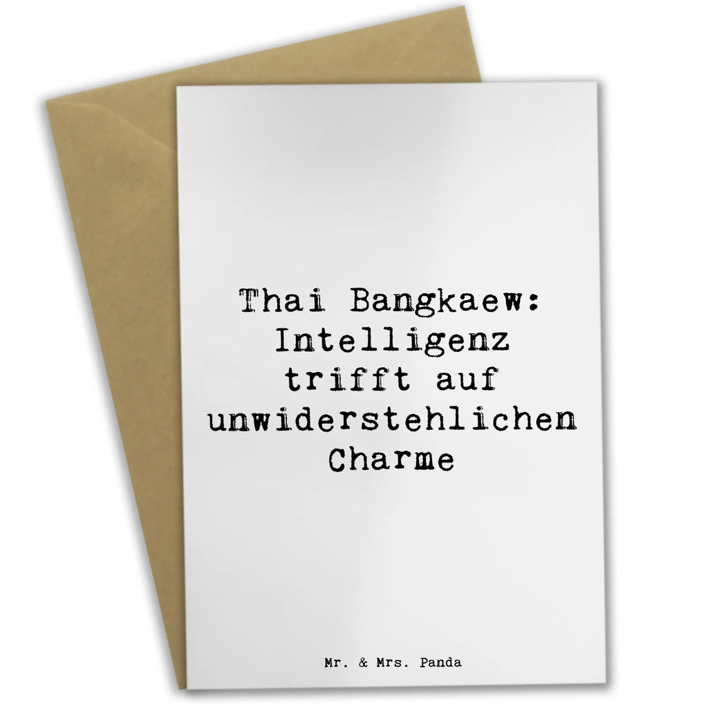 Greetings card Saying Thai Bangkaew: Intelligenz trifft auf unwiderstehlichen Charme Geburtstagskarte, Hochzeitskarte, Karte, Glückwunschkarte, Ansichtskarten, Grußkarte, Einladungskarte, Klappkarte, Hund, Hunderasse, Rassehund, Hundebesitzer, Geschenk, Tierfreund, Schenken, Welpe
