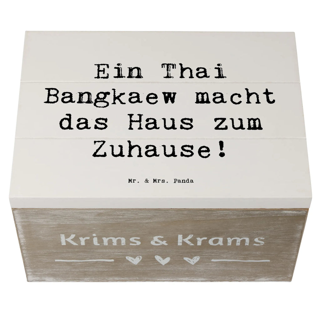 Holzkiste Spruch Thai Bangkaew Zuhause Aufbewahrungsbox, Erinnerungsbox, Geschenkdose, Dekokiste, XXL, Erinnerungskiste, Geschenkbox, Holzkiste, Schatzkiste, Schatulle, Truhe, Kiste, Hund, Hunderasse, Rassehund, Hundebesitzer, Geschenk, Tierfreund, Schenken, Welpe