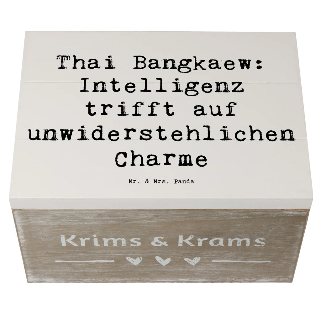 Holzkiste Spruch Thai Bangkaew Charme Kiste, Aufbewahrungsbox, Schatulle, Truhe, Erinnerungskiste, XXL, Geschenkdose, Holzkiste, Erinnerungsbox, Dekokiste, Geschenkbox, Schatzkiste, Hund, Hunderasse, Rassehund, Hundebesitzer, Geschenk, Tierfreund, Schenken, Welpe