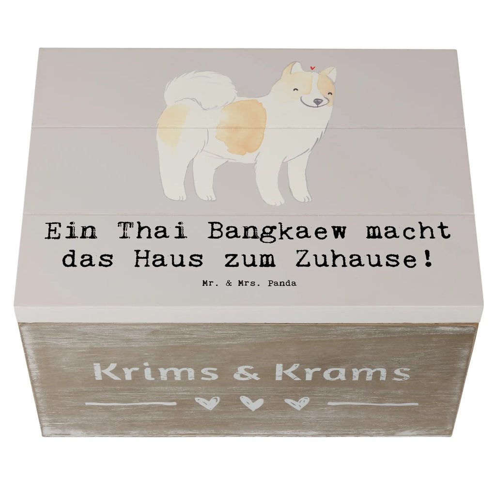 Holzkiste Thai Bangkaew Zuhause Schatzkiste, XXL, Holzkiste, Kiste, Truhe, Erinnerungsbox, Geschenkbox, Erinnerungskiste, Schatulle, Aufbewahrungsbox, Dekokiste, Geschenkdose, Hund, Hunderasse, Rassehund, Hundebesitzer, Geschenk, Tierfreund, Schenken, Welpe