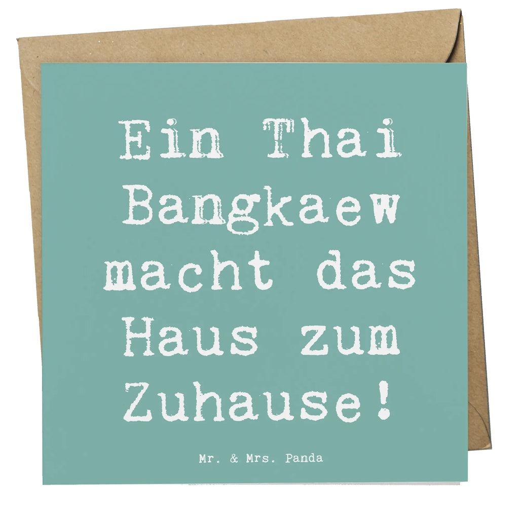 Deluxe Card Saying Ein Thai Bangkaew macht das Haus zum Zuhause! Hochzeitskarte, Grußkarte, Karte, Hochwertige Klappkarte, Geburtstagskarte, Hochwertige Grußkarte, Klappkarte, Glückwunschkarte, Einladungskarte, Hund, Hunderasse, Rassehund, Hundebesitzer, Geschenk, Tierfreund, Schenken, Welpe