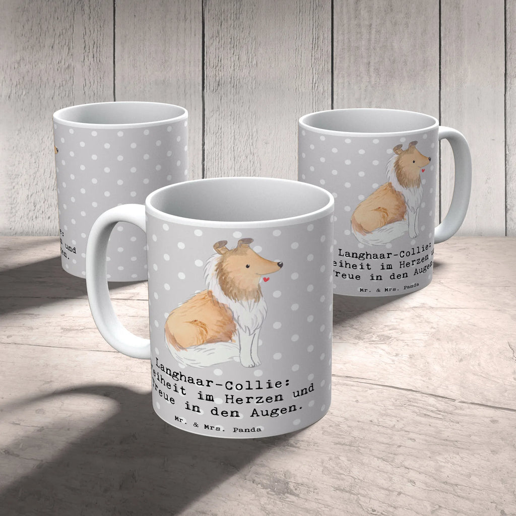 Tasse Langhaar Collie Treue Tasse mit Zitaten, Tasse mit Motiven, Tasse, Teetasse, Bürotasse, Kaffeetasse, Porzellantasse, Geschenktasse, Keramiktasse, Hund, Hunderasse, Rassehund, Hundebesitzer, Geschenk, Tierfreund, Schenken, Welpe