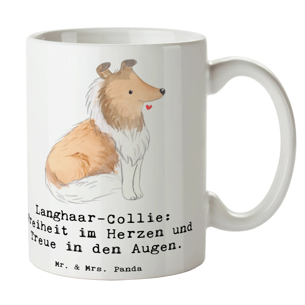 Tasse Langhaar Collie Treue Tasse mit Zitaten, Tasse mit Motiven, Tasse, Teetasse, Bürotasse, Kaffeetasse, Porzellantasse, Geschenktasse, Keramiktasse, Hund, Hunderasse, Rassehund, Hundebesitzer, Geschenk, Tierfreund, Schenken, Welpe