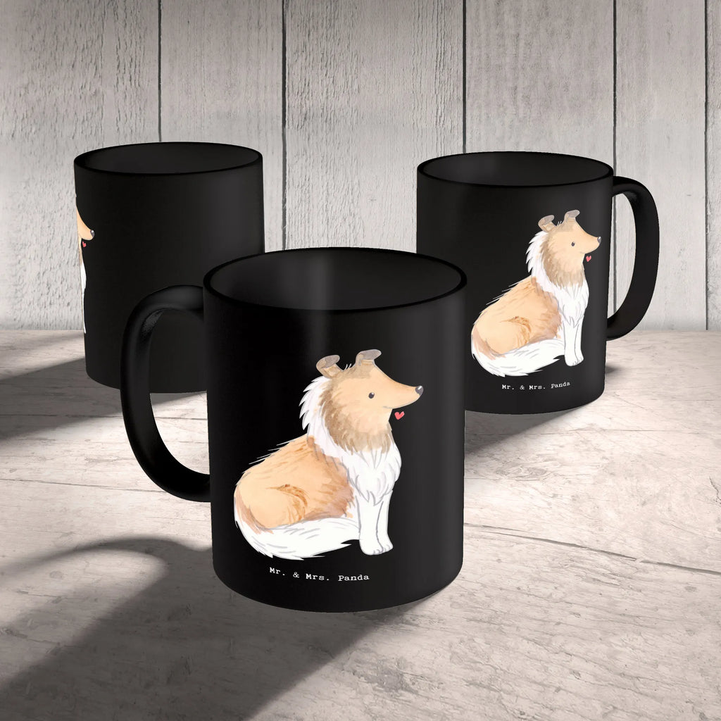 Mug Langhaar-Collie: Freiheit im Herzen und Treue in den Augen. Tasse mit Zitaten, Tasse mit Motiven, Tasse, Teetasse, Bürotasse, Kaffeetasse, Porzellantasse, Geschenktasse, Keramiktasse, Hund, Hunderasse, Rassehund, Hundebesitzer, Geschenk, Tierfreund, Schenken, Welpe