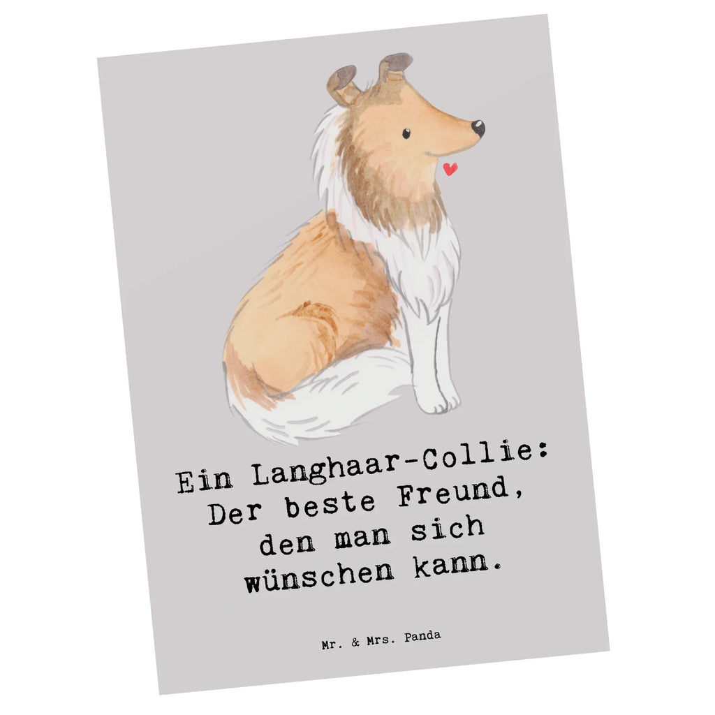Postcard Ein Langhaar-Collie: Der beste Freund, den man sich wünschen kann. Ansichtskarte, Geschenkkarte, Karte, Postkarte, Dankeskarte, Ansichtskarten, Einladung Geburtstag, Grußkarte, Einladungskarten Geburtstag, Einladungskarte, Geburtstagskarte, Einladung, Hund, Hunderasse, Rassehund, Hundebesitzer, Geschenk, Tierfreund, Schenken, Welpe