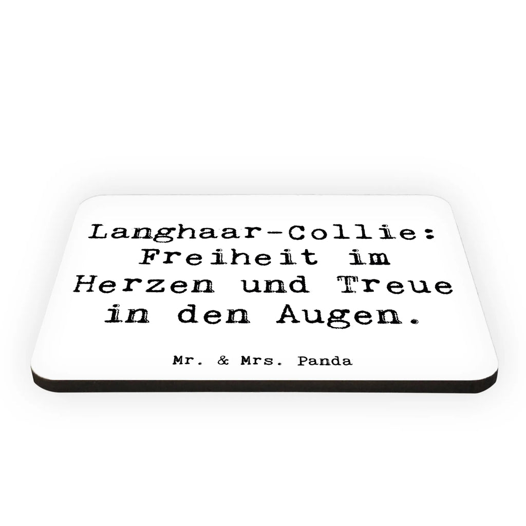 Magnet Saying Langhaar-Collie: Freiheit im Herzen und Treue in den Augen. Pinnwandmagnet, Whiteboard Magnet, Motivmagnete, Souvenir Magnet, Dekomagnet, Kühlschrankmagnet, Notiz Magnet, Kühlschrank Dekoration, Hund, Hunderasse, Rassehund, Hundebesitzer, Geschenk, Tierfreund, Schenken, Welpe