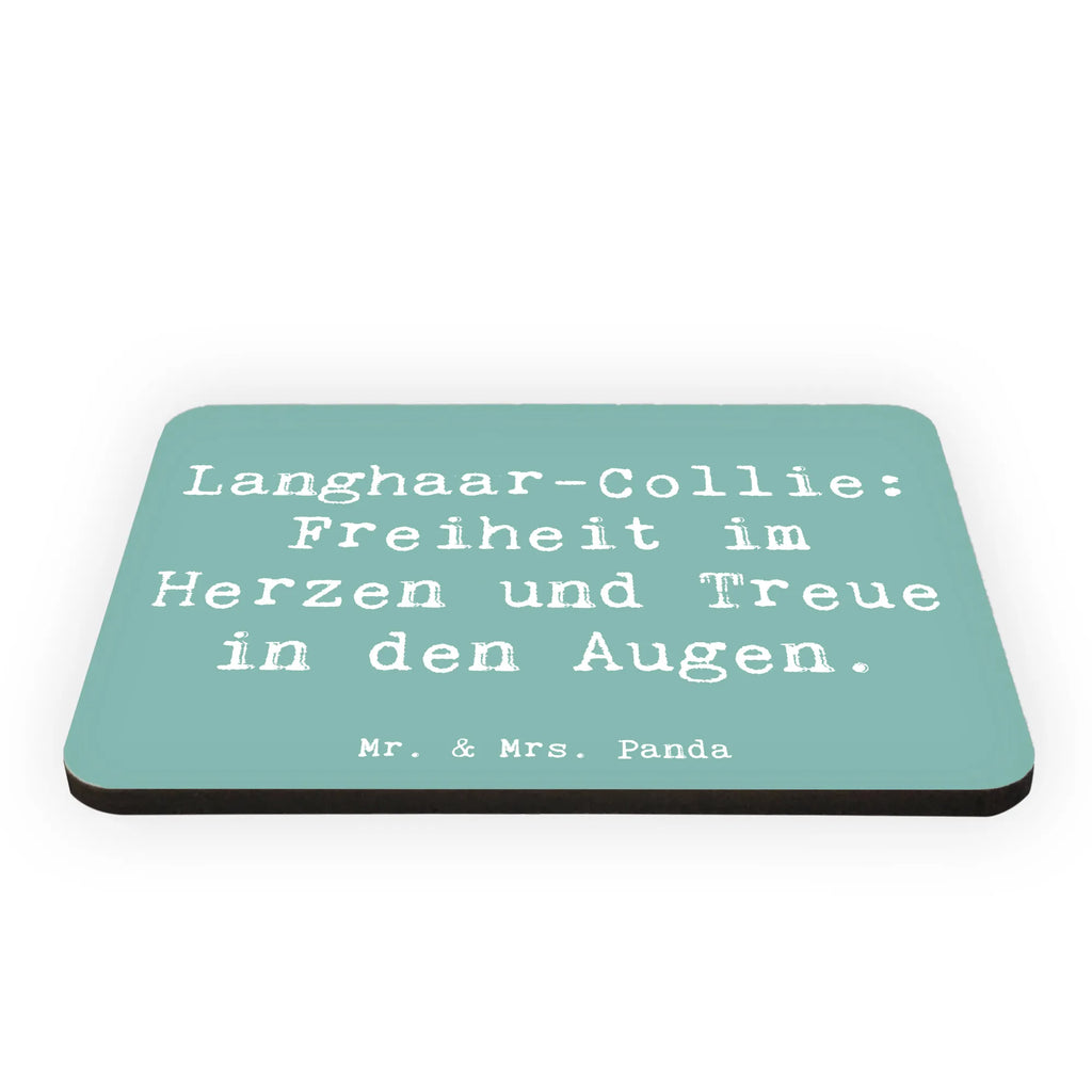 Magnet Saying Langhaar-Collie: Freiheit im Herzen und Treue in den Augen. Pinnwandmagnet, Whiteboard Magnet, Motivmagnete, Souvenir Magnet, Dekomagnet, Kühlschrankmagnet, Notiz Magnet, Kühlschrank Dekoration, Hund, Hunderasse, Rassehund, Hundebesitzer, Geschenk, Tierfreund, Schenken, Welpe