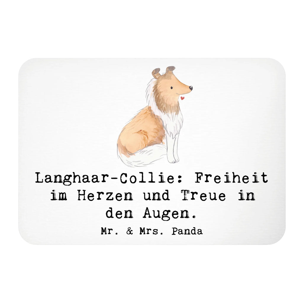 Magnet Langhaar-Collie: Freiheit im Herzen und Treue in den Augen. Souvenir Magnet, Pinnwandmagnet, Kühlschrankmagnet, Whiteboard Magnet, Kühlschrank Dekoration, Notiz Magnet, Motivmagnete, Dekomagnet, Hund, Hunderasse, Rassehund, Hundebesitzer, Geschenk, Tierfreund, Schenken, Welpe