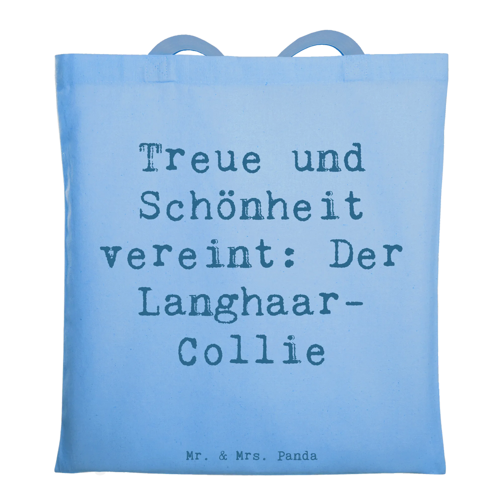 Tote bag Saying Treue und Schönheit vereint: Der Langhaar-Collie Stofftasche, Laptoptasche, Einkaufstasche, Shopper, Schultertasche, Tragetasche, Beuteltasche, Beutel, Jutebeutel, Strandtasche, Umhängetasche, Stoffbeutel, Tasche, Jutetasche, Einkaufstüte, Badetasche, Hund, Hunderasse, Rassehund, Hundebesitzer, Geschenk, Tierfreund, Schenken, Welpe