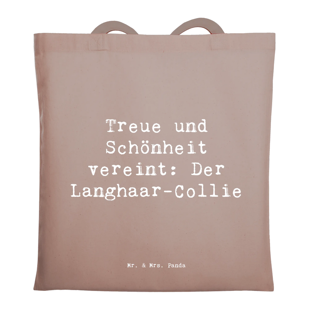 Tote bag Saying Treue und Schönheit vereint: Der Langhaar-Collie Stofftasche, Laptoptasche, Einkaufstasche, Shopper, Schultertasche, Tragetasche, Beuteltasche, Beutel, Jutebeutel, Strandtasche, Umhängetasche, Stoffbeutel, Tasche, Jutetasche, Einkaufstüte, Badetasche, Hund, Hunderasse, Rassehund, Hundebesitzer, Geschenk, Tierfreund, Schenken, Welpe